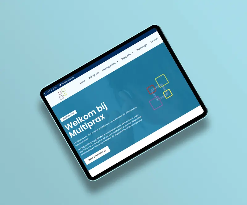Professioneel design Multiprax website